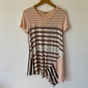 Anthropologie Little Yellow Button Top Womens Small Asymmetrical Y2K Preppy